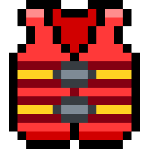 chaleco salvavidas Pixel Linear color icono