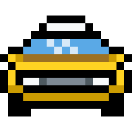 Такси Pixel Linear color иконка
