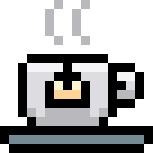 ティーカップ Pixel Linear color icon