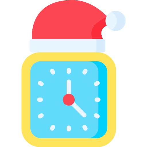 reloj de navidad Special Flat icono
