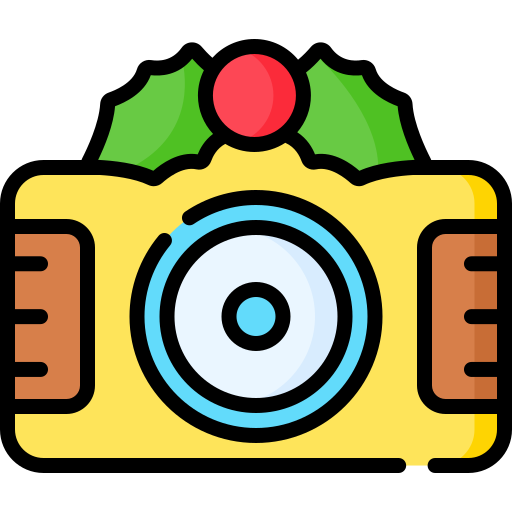cámara navideña Special Lineal color icono