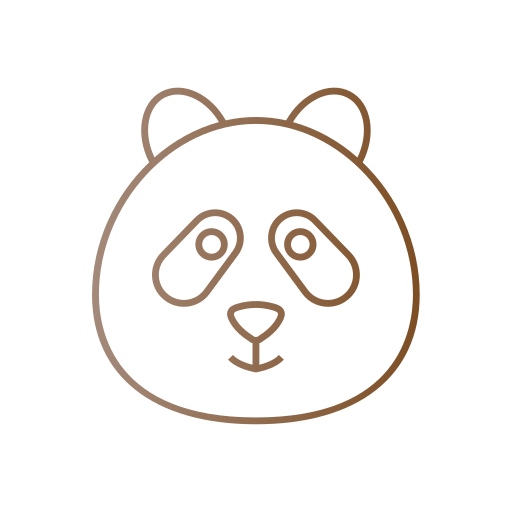 panda Generic gradient outline icono