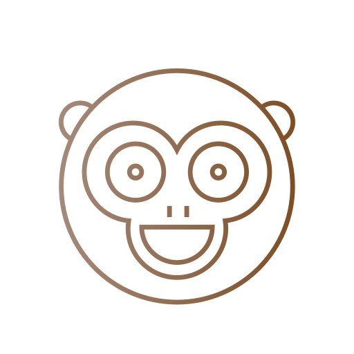 猿 Generic gradient outline icon