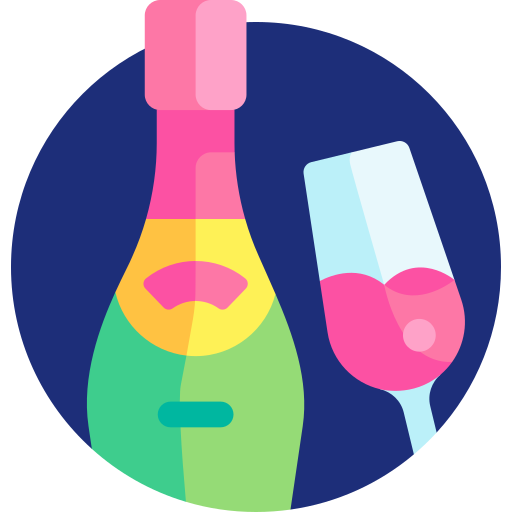botella de vino Detailed Flat Circular Flat icono