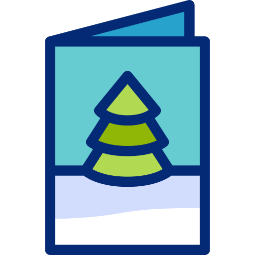 クリスマスカード Basic Accent Lineal Color icon