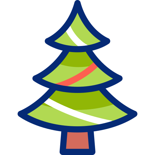 drzewko świąteczne Basic Accent Lineal Color ikona