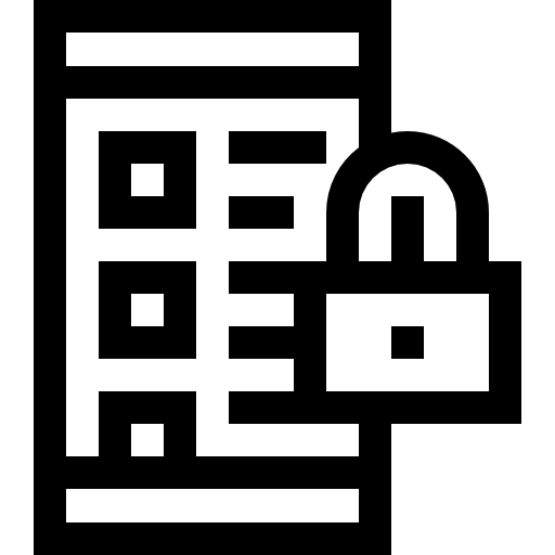 암호 Basic Straight Lineal icon