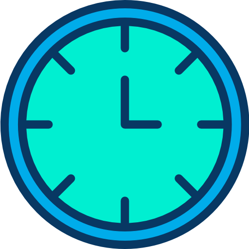 reloj de pared Kiranshastry Lineal Color icono