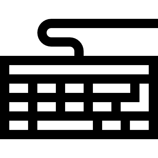 klawiatura Basic Straight Lineal ikona