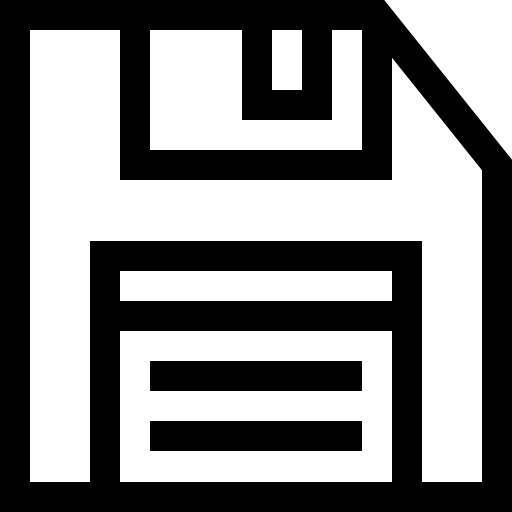 フロッピーディスク Basic Straight Lineal icon