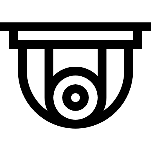 circuito cerrado de televisión Basic Straight Lineal icono
