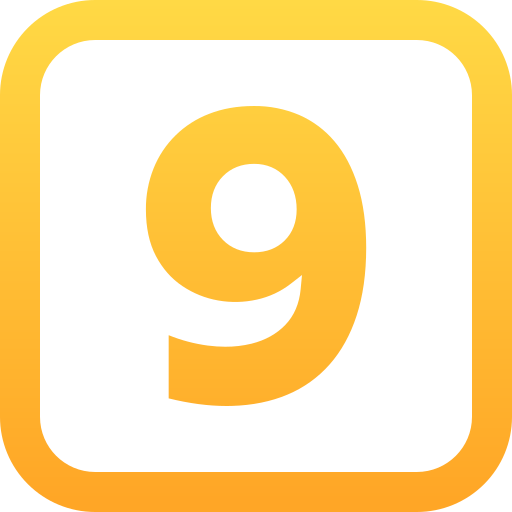 nueve Generic gradient outline icono