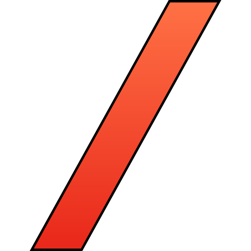 barra oblicua Generic gradient lineal-color icono
