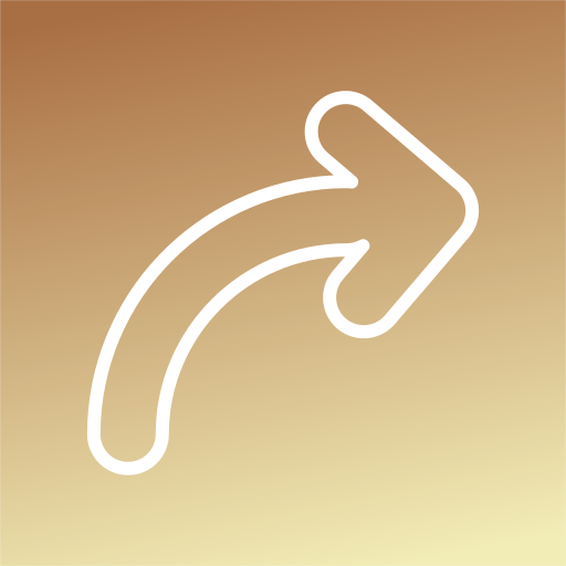 曲線矢印 Generic gradient fill icon