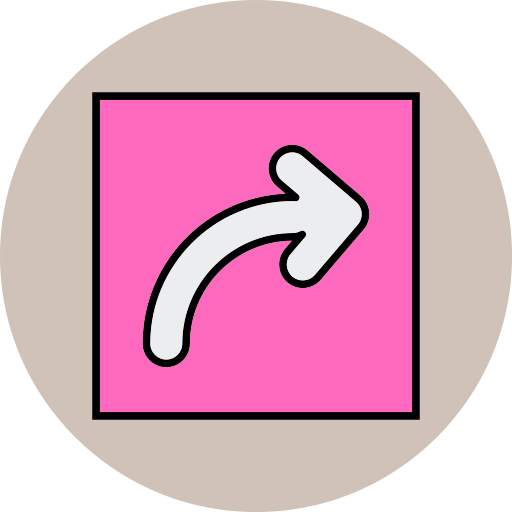 flecha curva Generic color lineal-color icono