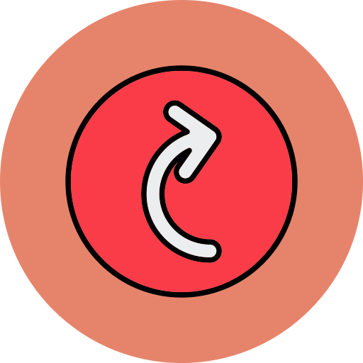 flecha curva Generic color lineal-color icono