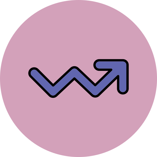 Zigzag arrow Generic color lineal-color icon