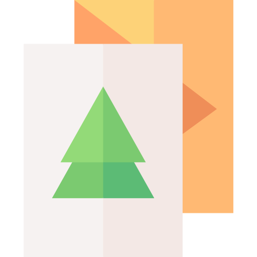 tarjeta de navidad Basic Straight Flat icono