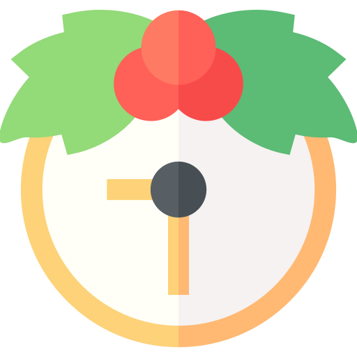 クリスマス時計 Basic Straight Flat icon