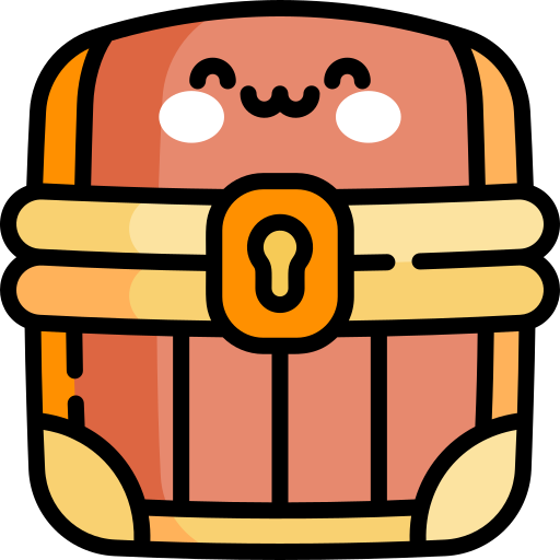 Chest Kawaii Lineal color icon