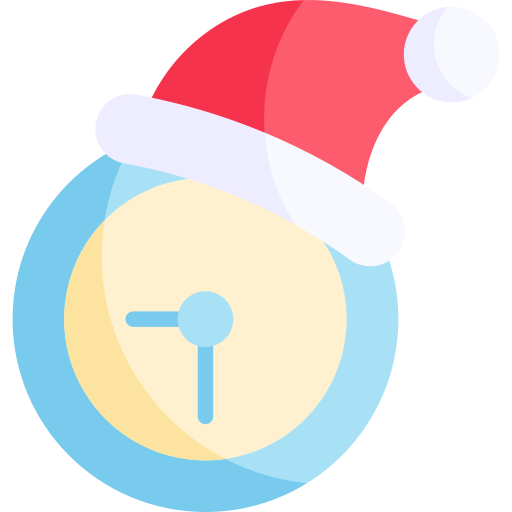 クリスマス時計 Kawaii Flat icon
