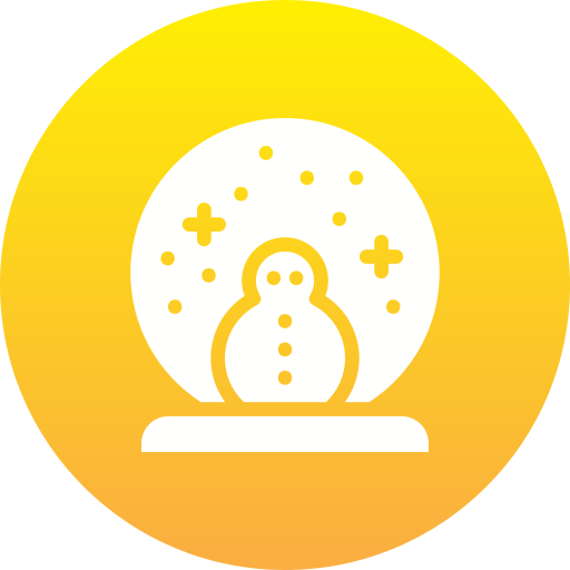 globo del pupazzo di neve Generic gradient fill icona