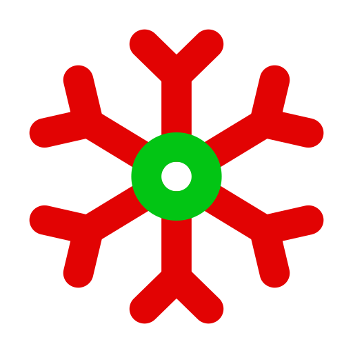 sneeuwvlok Generic color outline icoon