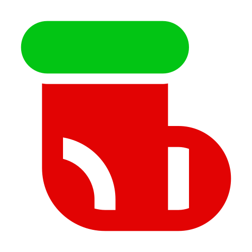 Świąteczna skarpetka Generic color fill ikona