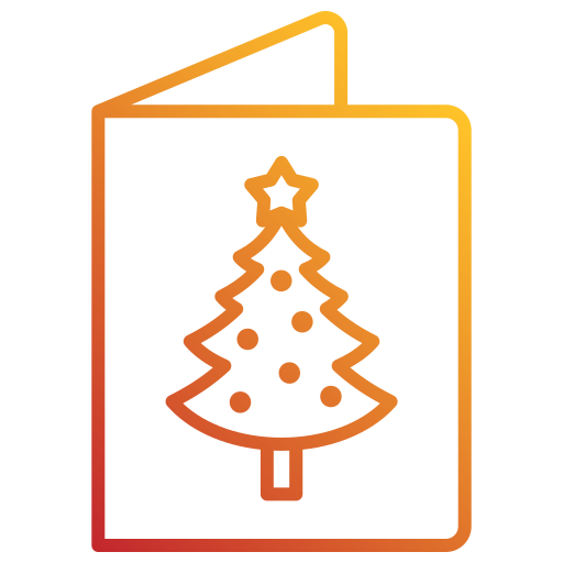 biglietto natalizio Generic gradient outline icona