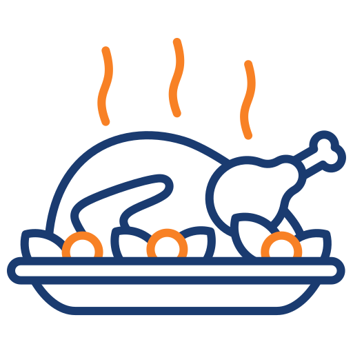 Roasted chicken Generic color outline icon