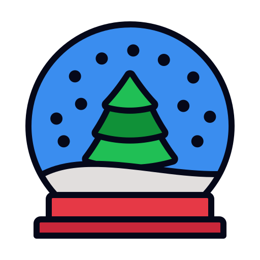 Снежный шар Generic color lineal-color иконка