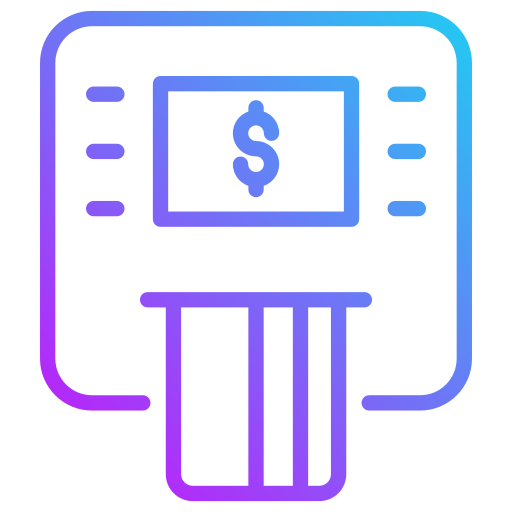 geldautomaat Generic gradient outline icoon