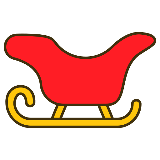 산타 썰매 Generic color lineal-color icon