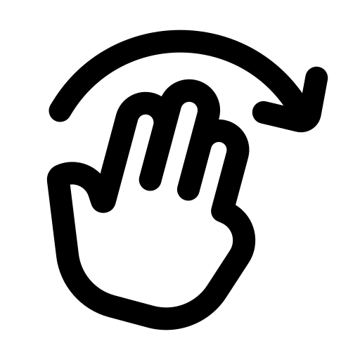 右にスワイプ Generic black outline icon