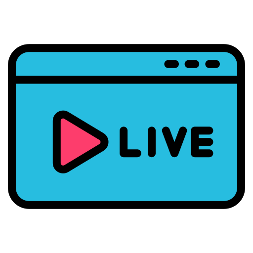 livestream Generic color lineal-color icoon