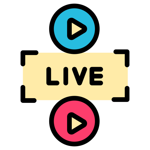 livestream Generic color lineal-color icoon