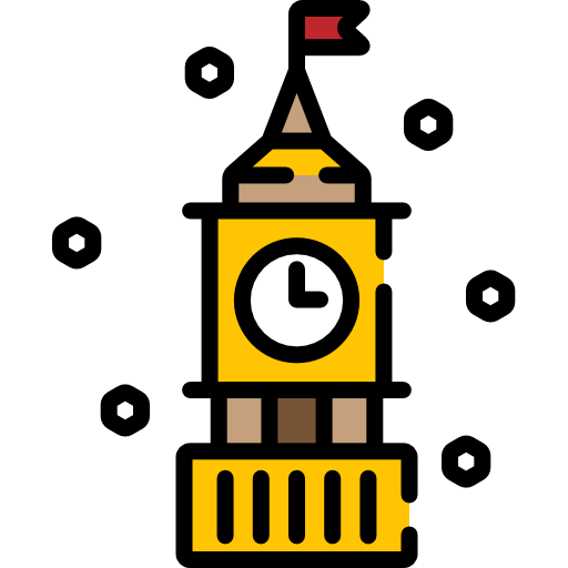 torre del reloj Special Lineal color icono