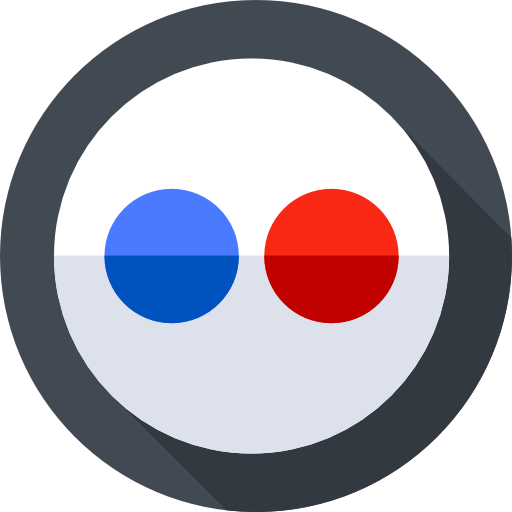 Flickr Flat Circular Flat icon