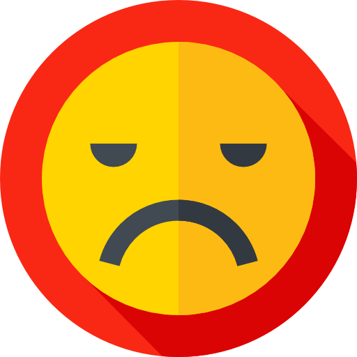 Angry face Flat Circular Flat icon