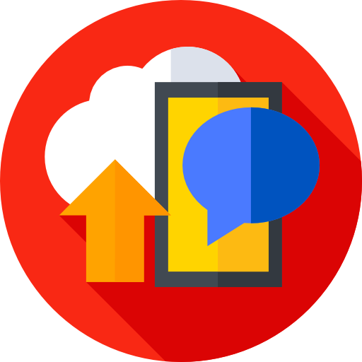 Upload Flat Circular Flat icon