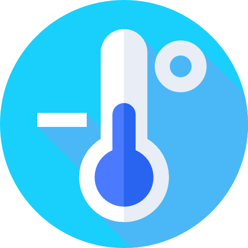 baja temperatura Flat Circular Flat icono