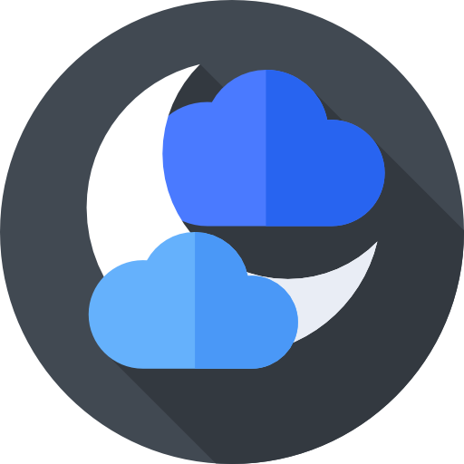 Cloudy Flat Circular Flat icon