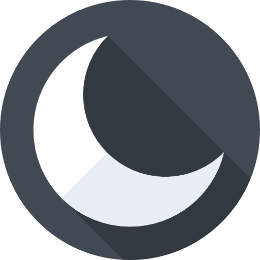 pół księżyc Flat Circular Flat ikona