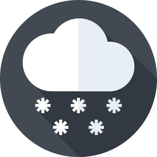 Snowy Flat Circular Flat icon