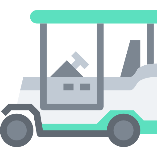 Golf cart Justicon Flat icon