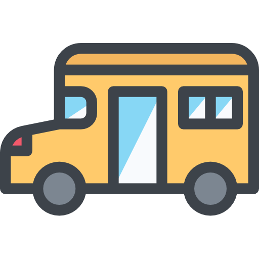 autobús escolar Justicon Lineal Color icono