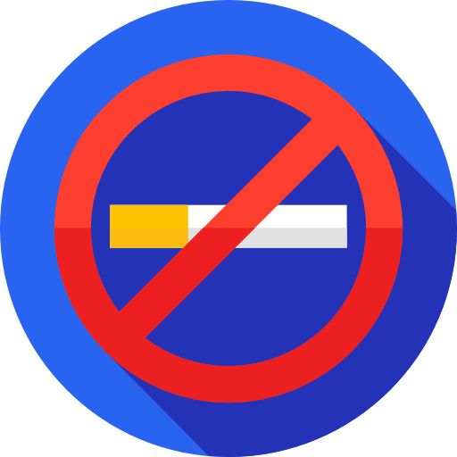 proibido fumar Flat Circular Flat Ícone
