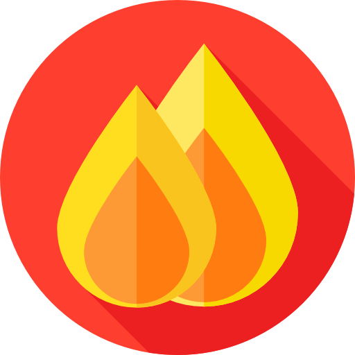 Burning Flat Circular Flat icon