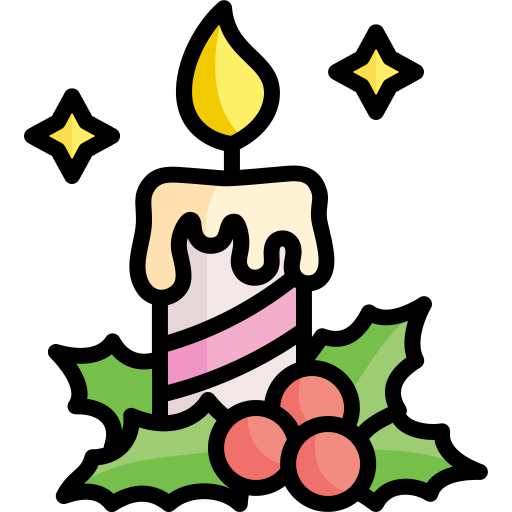 Christmas candle Generic color lineal-color icon