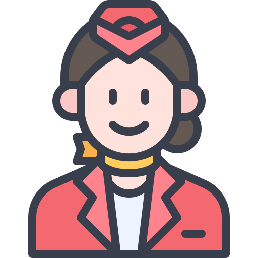 Flight attendant Generic color lineal-color icon